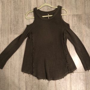 Free People Cold Shoulder Sweater